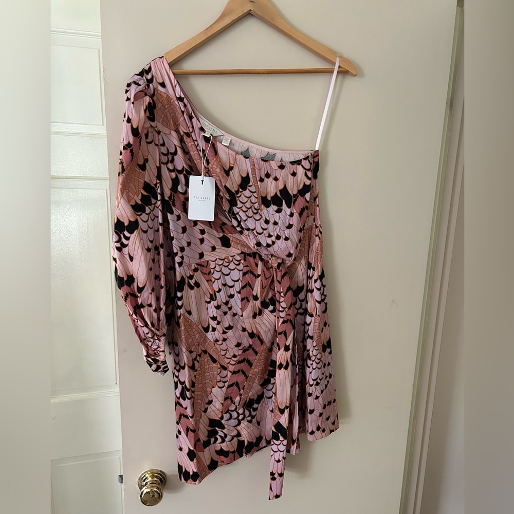 NWT Ted Baker One Shoulder Dress, sz 4